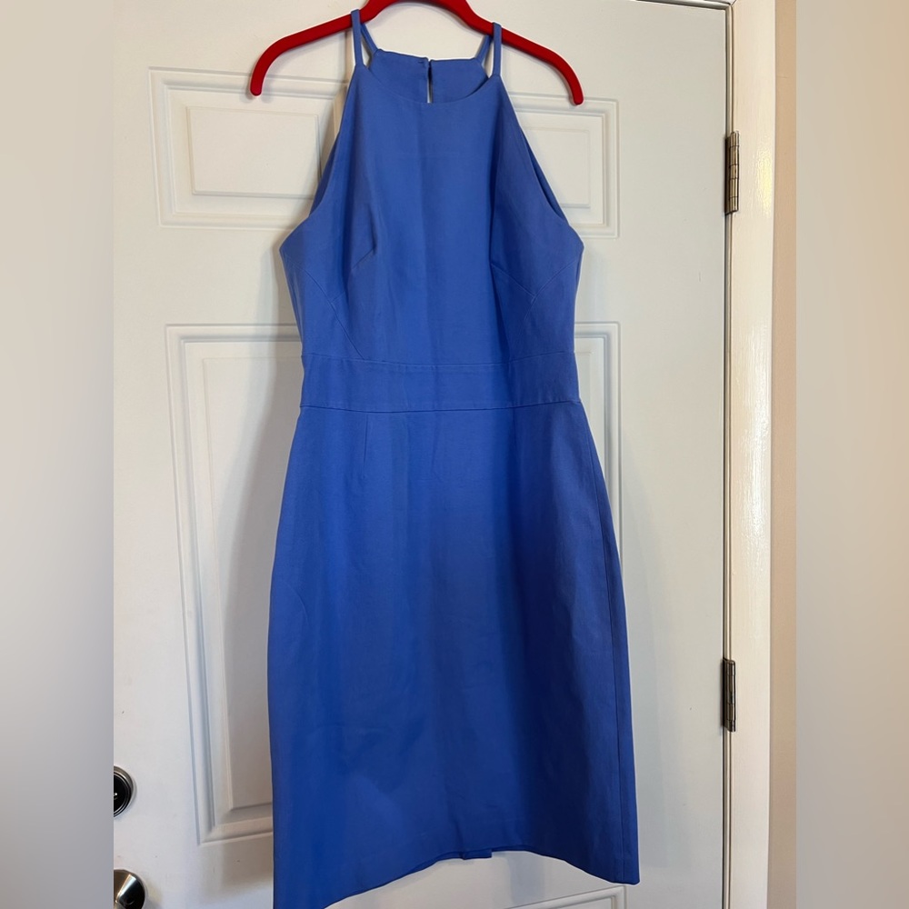 Banana Republic Cobalt Blue Halter Midi Dress
